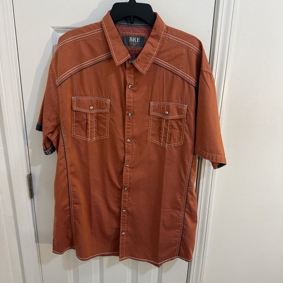 BKE Men's Rust Casual Button Down Shirt .Size XXL - Picture 1 of 7